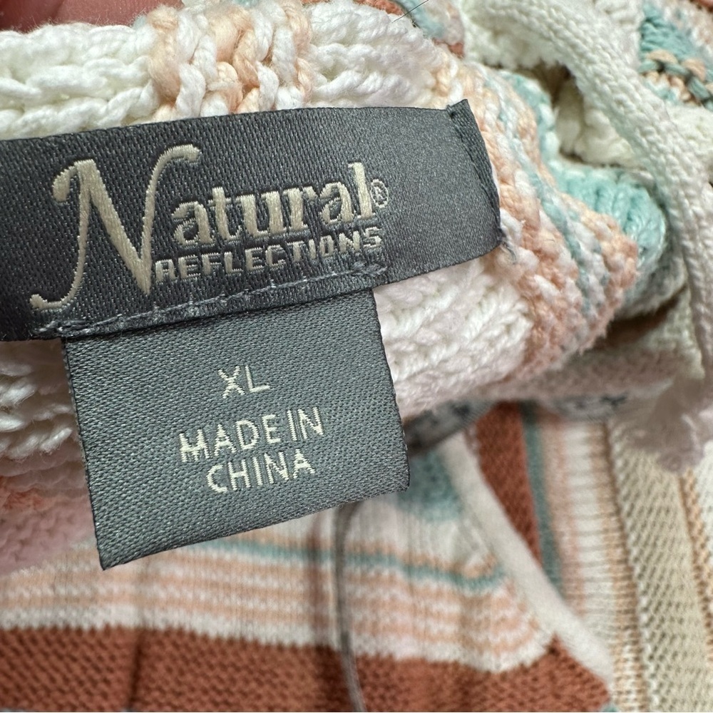Natural Reflections Multicolor Sweater Hoodie Sz … - image 7
